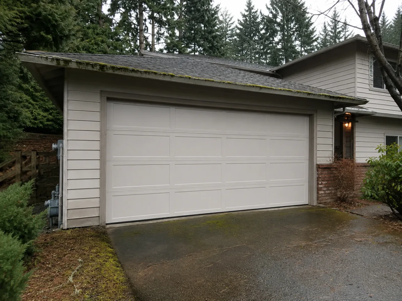New garage door installed by Boost Garage Doors on a Renton, WA home.